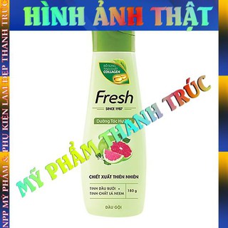 Dầu gội fresh tinh dầu bưởi + tinh chất lá neem - bổ sung tinh chất collagen