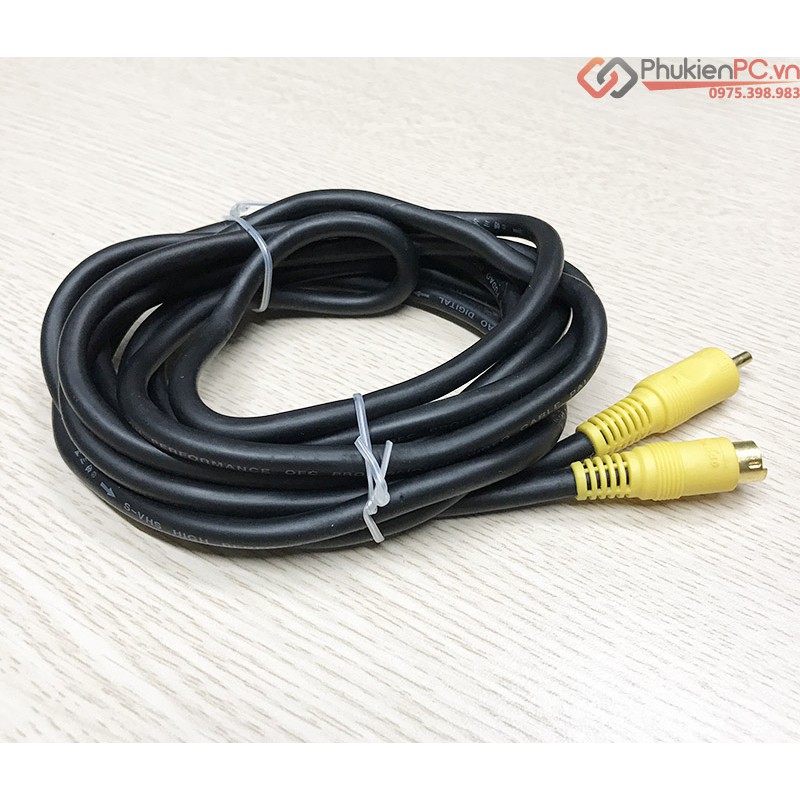 Dây cáp S-Video sang AV RCA 3 mét dùng cho máy siêu âm, nội soi. Cáp chuyển đổi hai chiều AV RCA to Svideo Cable 3M