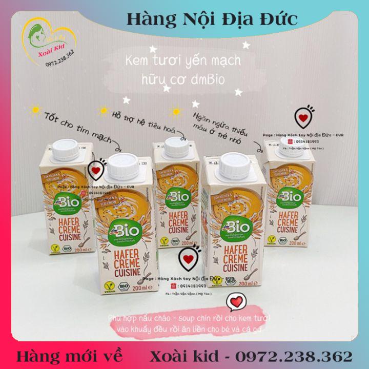 [auth] Kem tươi yến mạch hữu cơ DM Bio 200ml nội địa Đức [Hot]