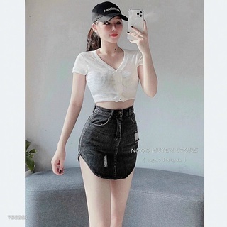 CHÂN VÁY JEANS (KÈM VIDEO HÌNH THẬT)