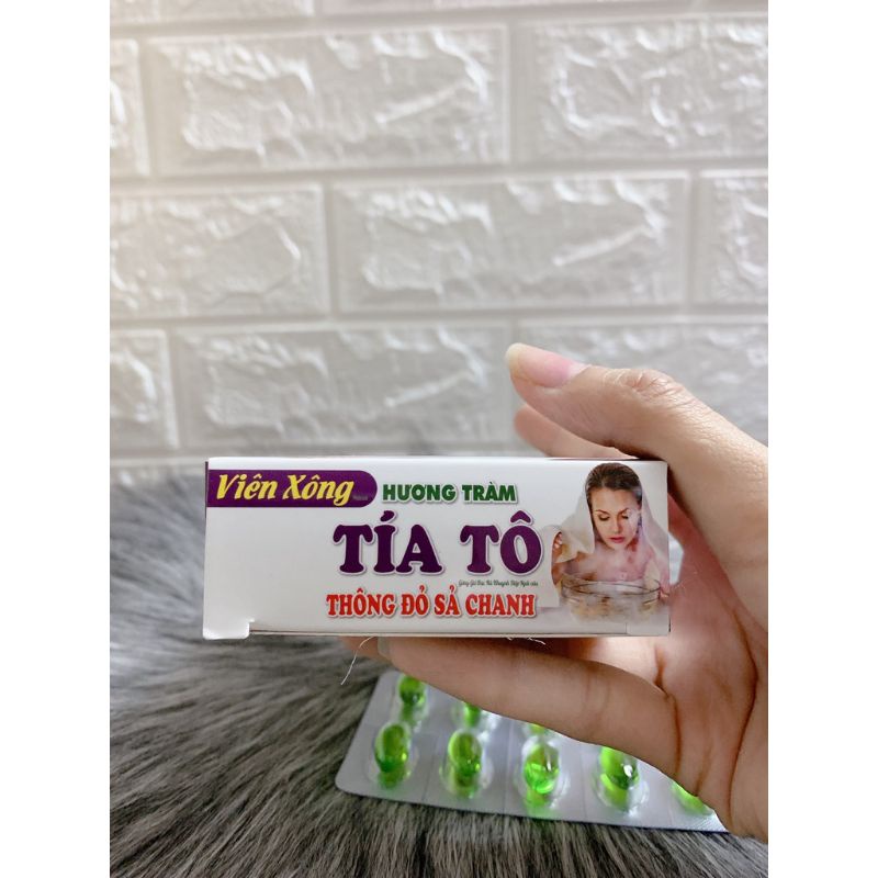 Viên xông tinh dầu Hương Tràm Tía Tô ( 2 vỉ x 10 viên)