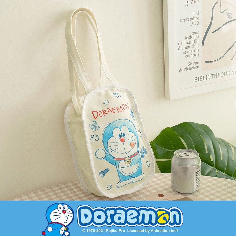 Túi Xách Canvas Họa Tiết Doraemon Dễ Thương Phong Cách Nhật Bản