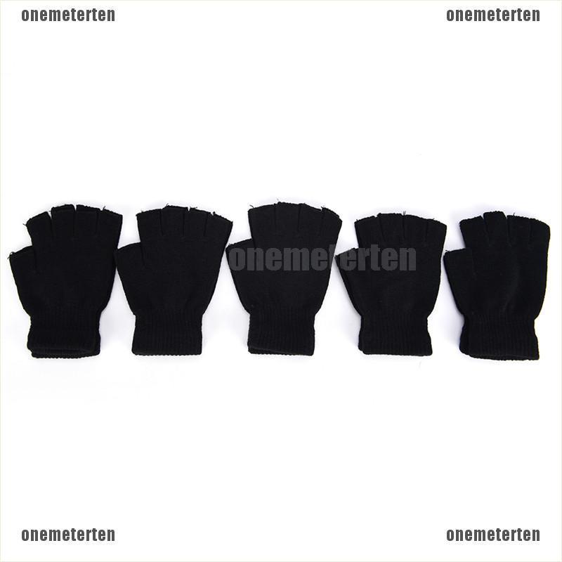 Găng tay len hở ngón đơn giản thời trang dành cho nam