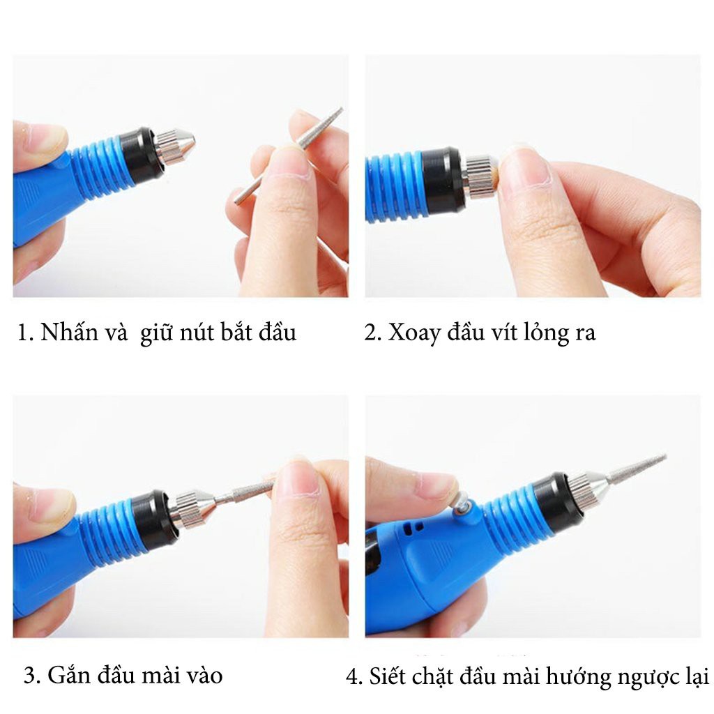 Máy mài móng tay mini loại 1làm nail cầm tay tiện lợi nhỏ gọn hỗ trợ tối đa năng