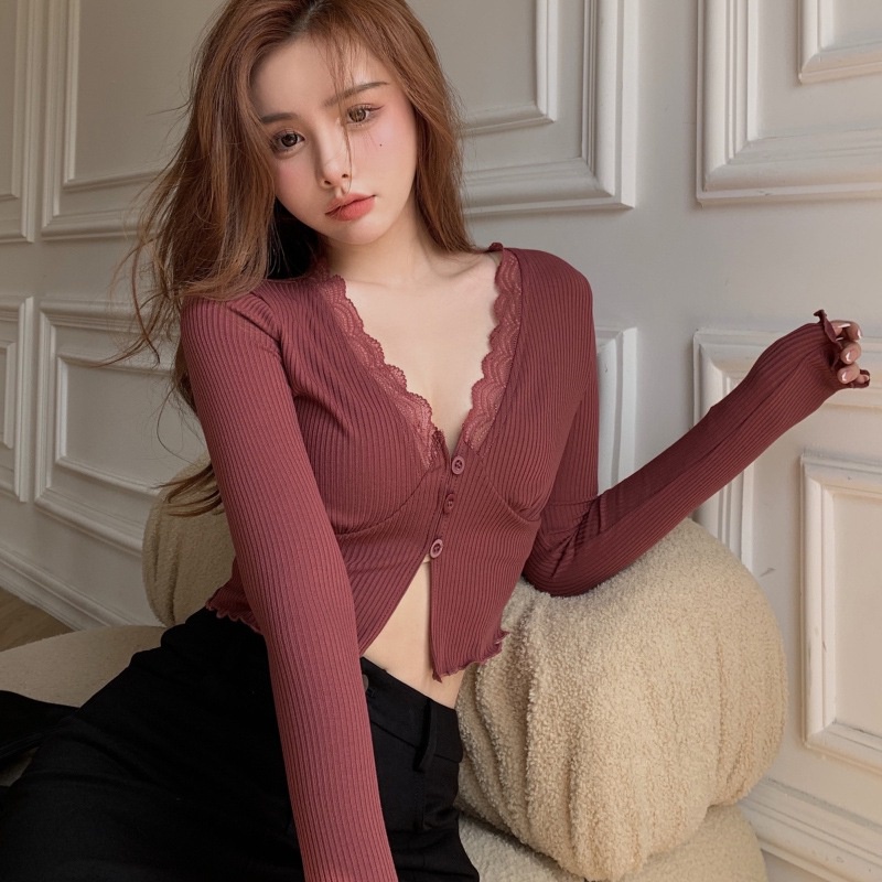 Áo khoác cardigan tay dài màu sắc thời trang dành cho nữ