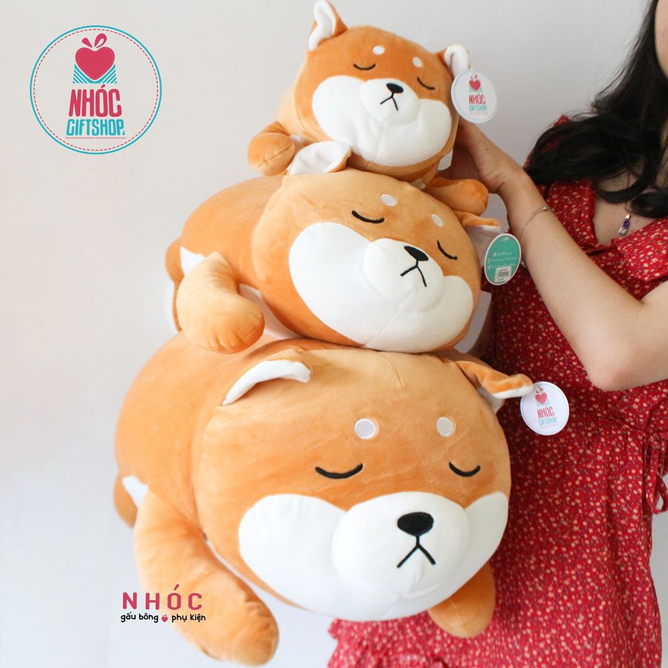 Gấu Bông Chó Shiba Nằm  SIZE LỚN Hàng Cao Cấp Lông Mịn Bông Mềm Đồ Chơi Cho Bé An Toàn Dễ Thương TC - NHÓC