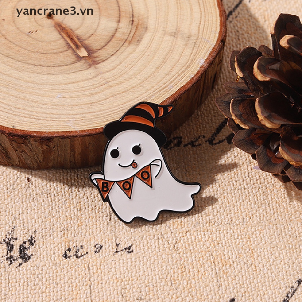 Ghim Cài Áo Ba Lô / Ba Lô Tráng Men Họa Tiết Hoạt Hình Ma Bí Ngô Phong Cách Punk Halloween Dễ Thương Thích Hợp Làm Quà Tặng Cho Bạn Bè {yancrane3.vn}