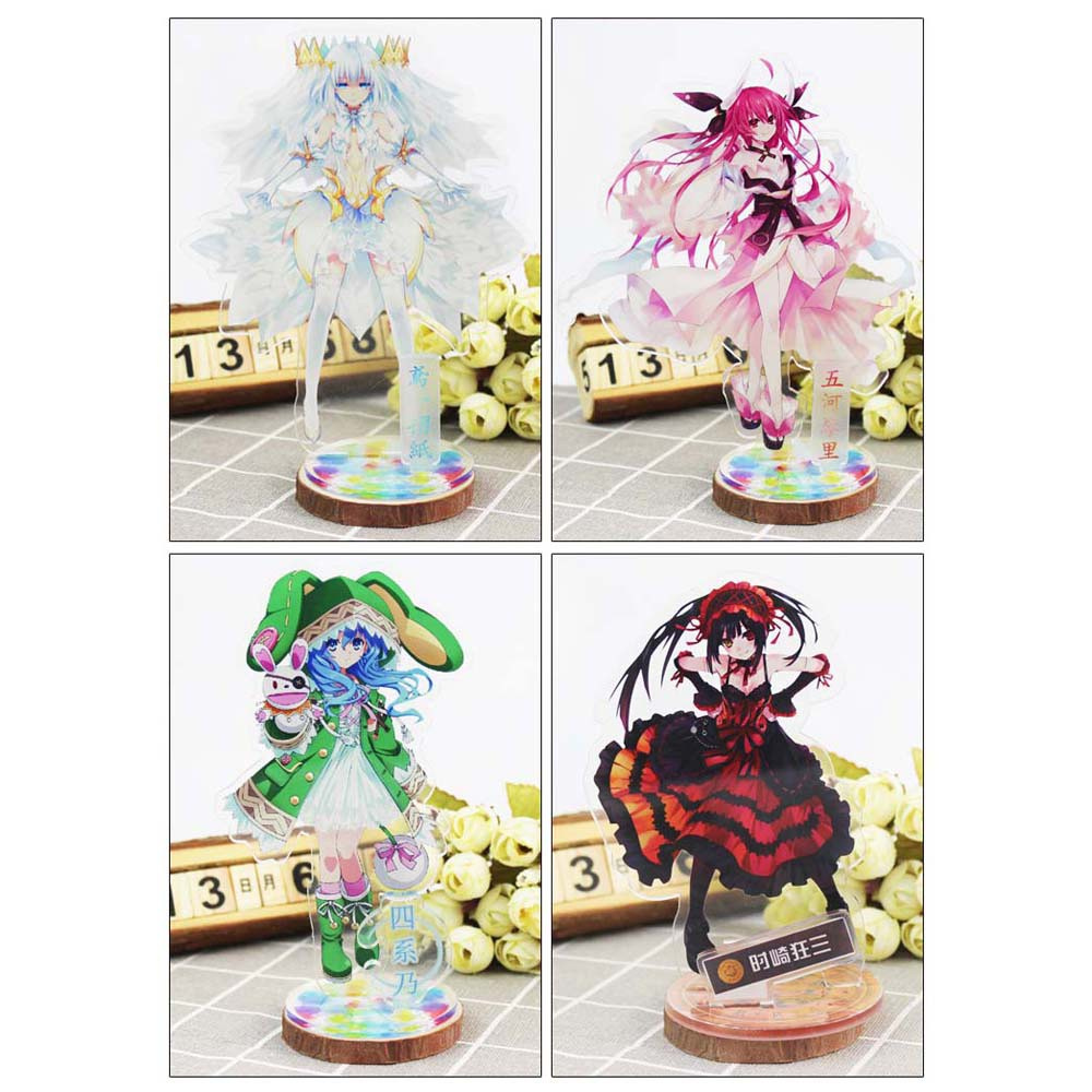 HILARIO Fashion DATE A LIVE Fans Gift Figure Model Toys Acrylic Stand Figure Decoration Toys Hermit Kotori Itsuka Cartoon Anime Action Figure Nightmare Figure Model Plate