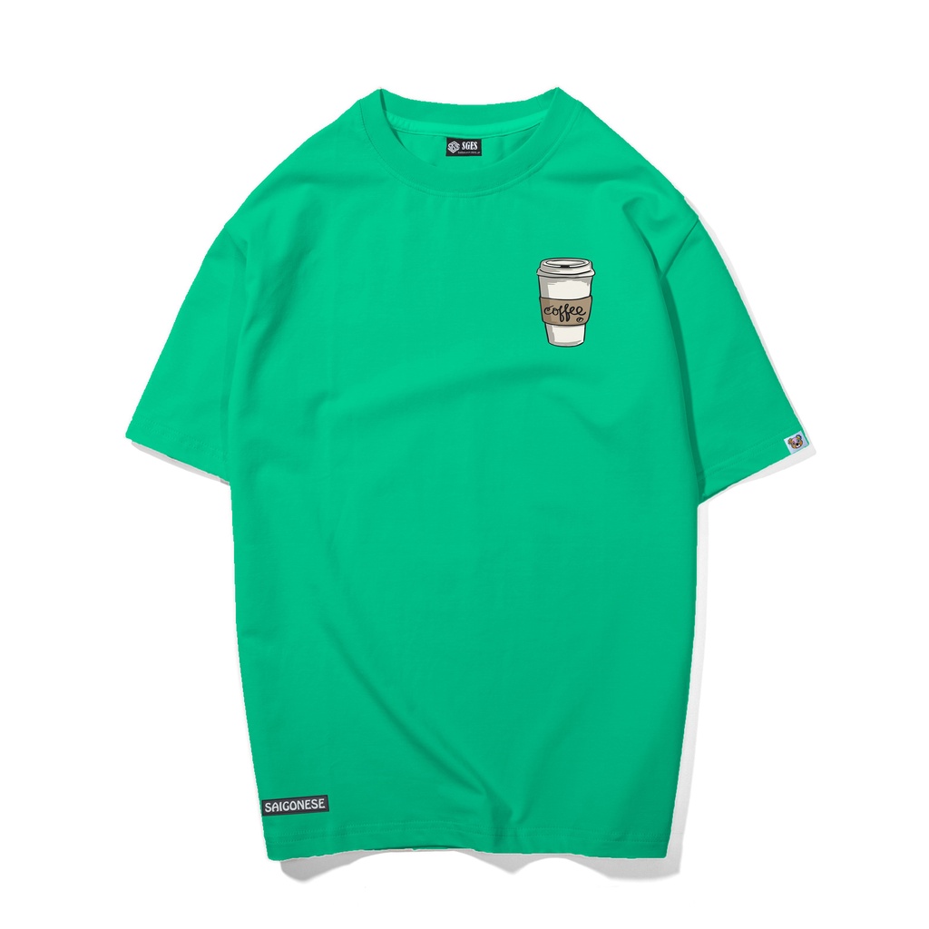 Áo phông tay lỡ nam nữ coffe SAIGONESE cotton bền đẹp siêu chất