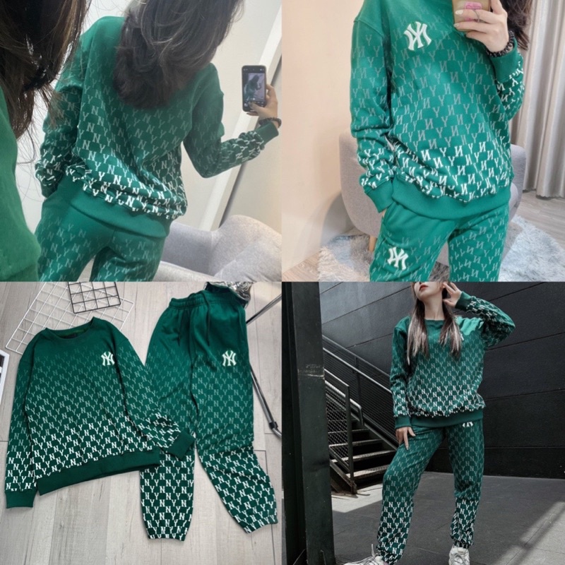 (ảnh thật) Set bộ dài tay m/ lb CROPTOP SWEAT - JOGERR hàng chuẩn 1:1 (có bán tách set)