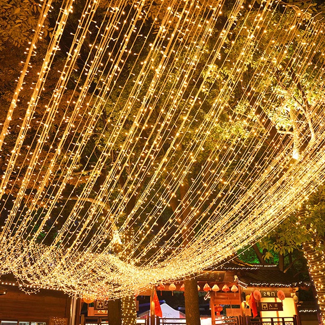 Dây Đèn LED Trang Trí 50m, 40m, 20m Đèn LED Kim Cương trang trí, Cuốn Cây Cao Cấp