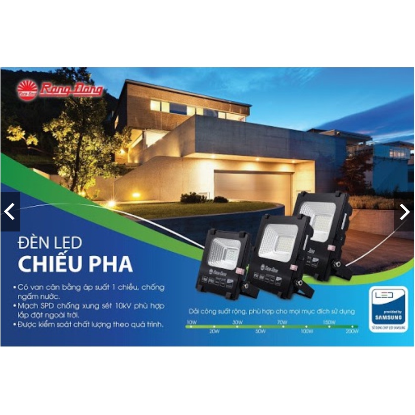 Đèn Pha LED 50W Rạng Đông Model: CP06 50W