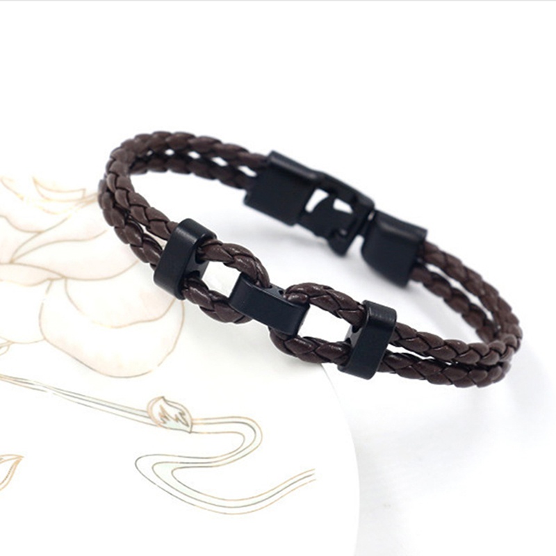 Retro Bracelets Fashion Accessories Jewelry Leather Bracelet Men Wristband Bracelets