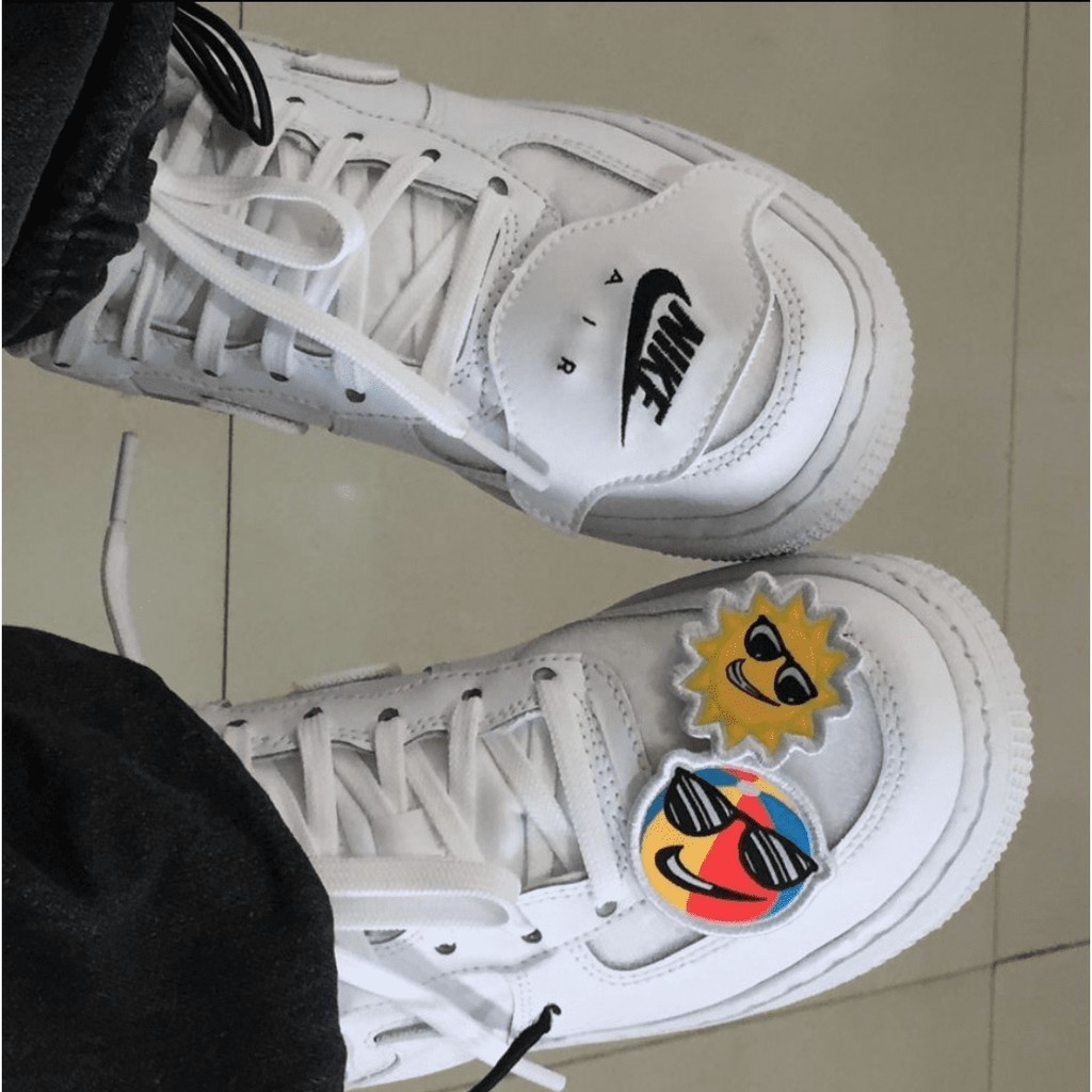 Giày Air Force 1 Chính Hãng FREESHIP Giày Sneaker Thể Thao Nike AF1 1/1 GS White Logo Dán [DB2812100] - Simple Sneaker