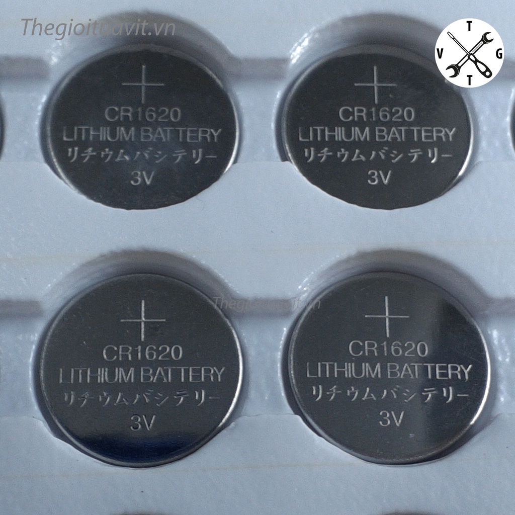 Sỉ vỉ 30 viên Pin cúc áo CR1620 3V pin nút áo hàng chuẩn bảo đảm
