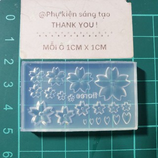 Khuôn silicon trang trí nail - keycap - resin hoa anh đào🌸🌸🌸