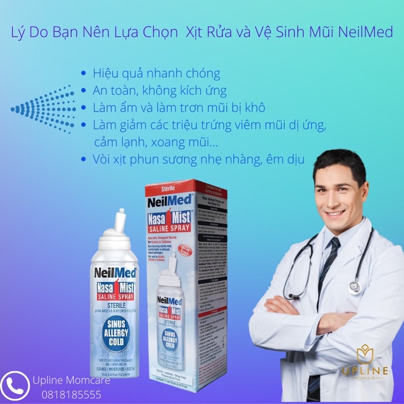 Bình xịt Neilmed 75ml Nội Địa Mỹ chuẩn chính hãng