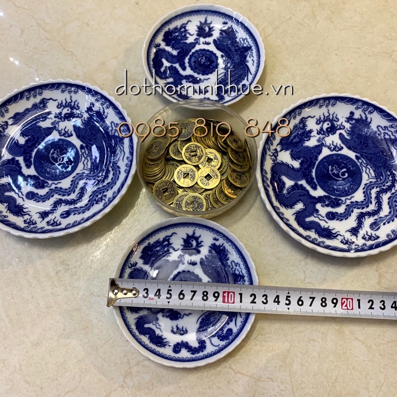 Đĩa xin đài các cỡ Tặng kèm 2 xu âm dương gieo quẻ / Hoặc Đĩa giò / Đĩa xôi / Đĩa trầu cau