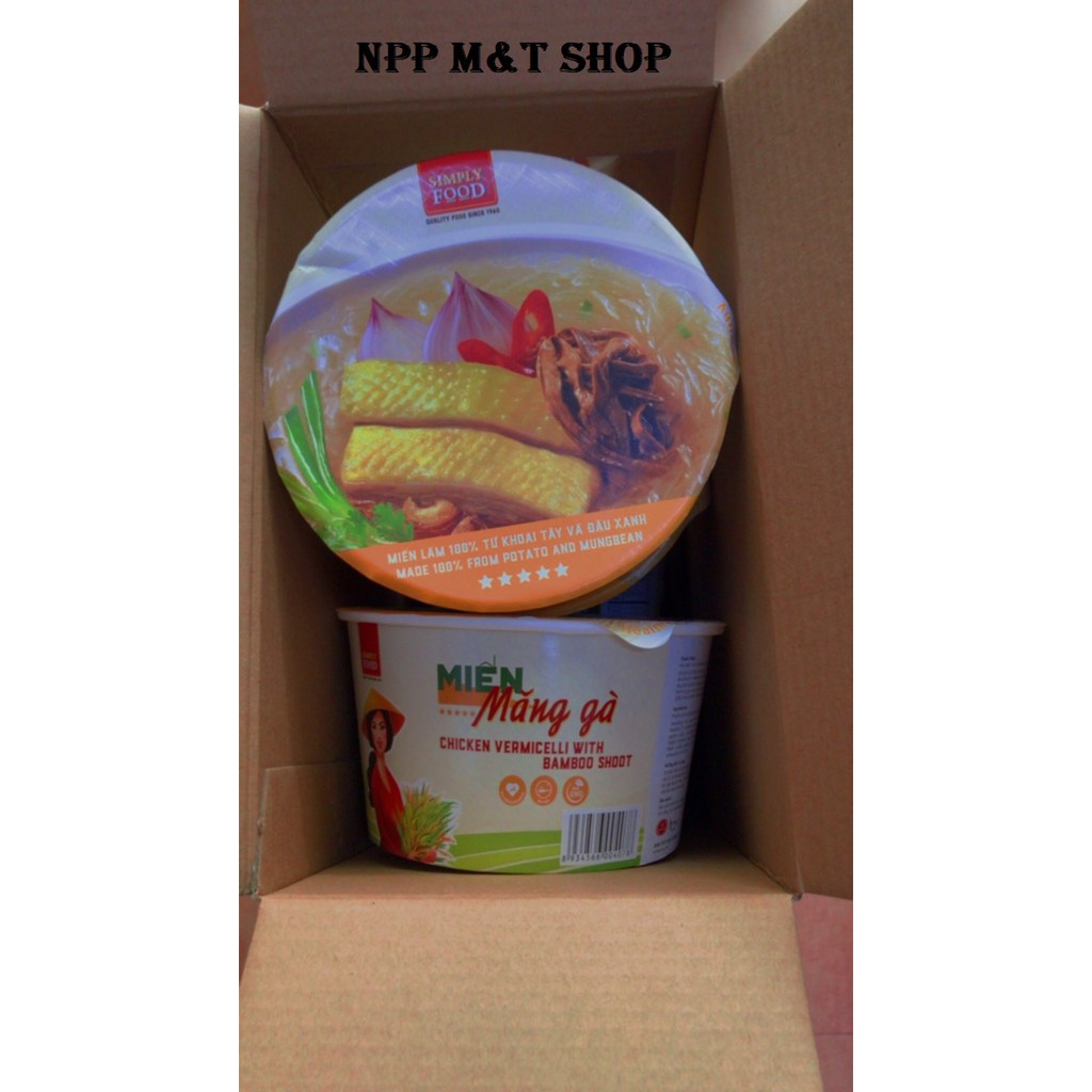 Miến tô ăn liền  - Miến cua tô & miến gà tô - Vermicelli Glass Instant Noodle Bowls