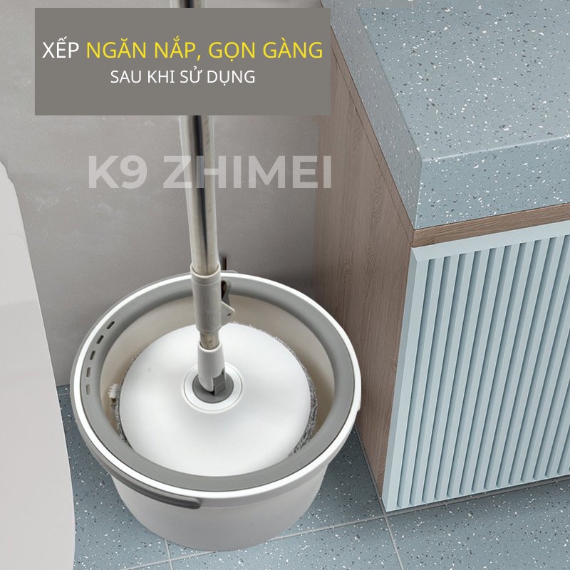 Cây Lau Nhà Tự Vắt Thông Minh K9 Chổi Lau Nhà Tách Nước Bẩn 360 Độ Bộ Lau Nhà Cao Cấp Tặng Kèm Bông Lau