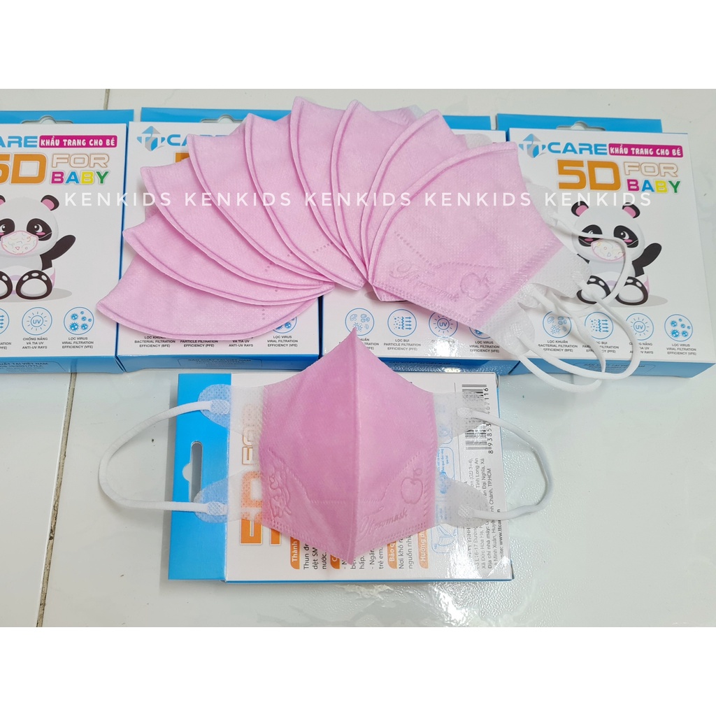 COMBO 5 Hộp 50 khẩu trang 5D Baby cho bé từ 2-6 tuổi - TRỊNH TRUNG (NAM ANH)