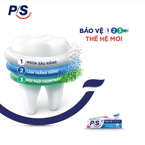 Kem đánh răng P/S Bảo Vệ 123 Toàn Diện ngừa sâu răng hiệu quả (tuýp 190g)