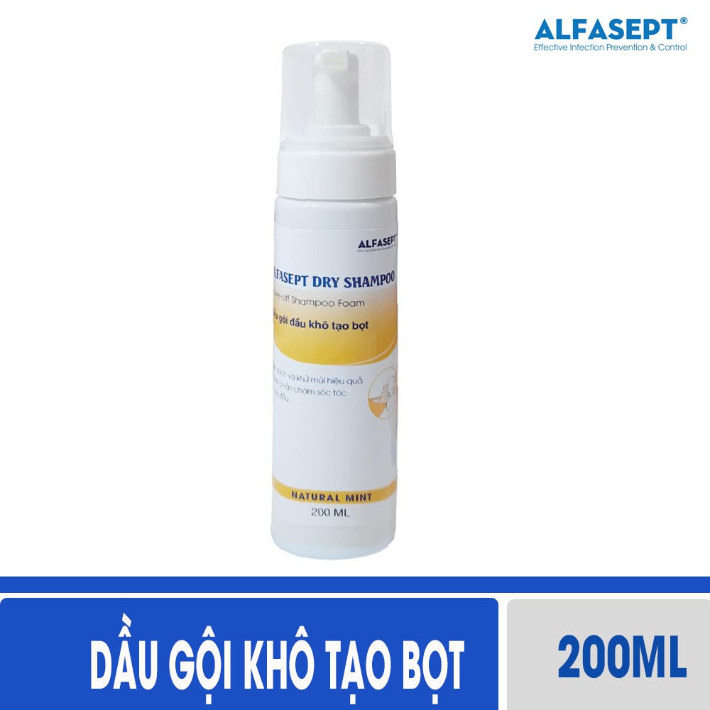 Dầu gội khô tạo bọt Alfasept Dry Shampoo - Dầu gội khô cho mọi loại tóc 150ml - 200ml | BigBuy360 - bigbuy360.vn