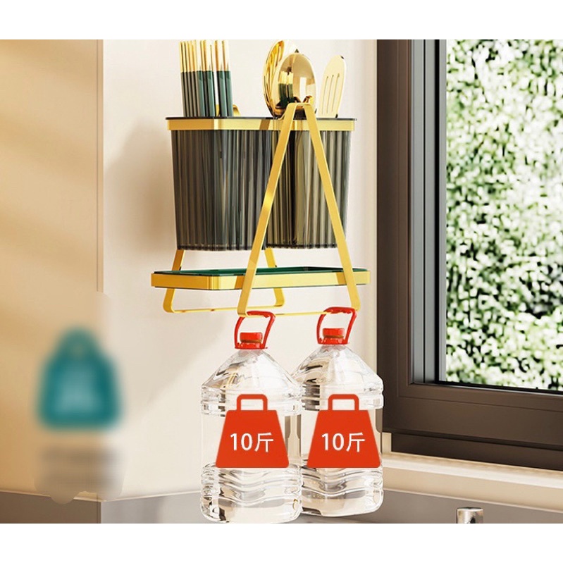 Ống đũa, muỗng Decor phong cách Bắc Âu kèm khay hứng nước | Giá, kệ, ống cắm đũa trang trí nhà bếp mạ vàng không hoen gỉ