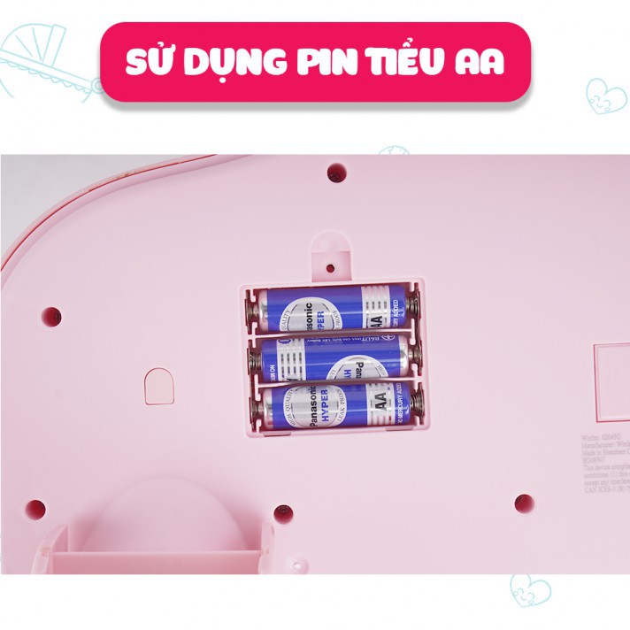 Đồ chơi âm nhạc đàn piano cổ điển kèm micro cho bé CAYABE cao cấp màu hồng