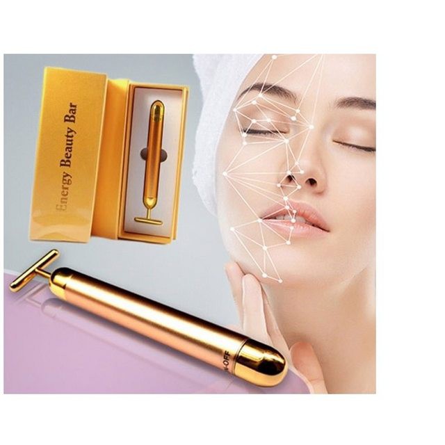 [FREESHIP] Máy Masage Rung Nhanh Energy Beauty Bar Gold 24k, Chăm Sóc Da, Thon Gọn Mặt.