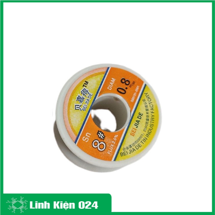 Cuộn 100g thiếc hàn vàng SN8 đường kính lõi 0.8mm