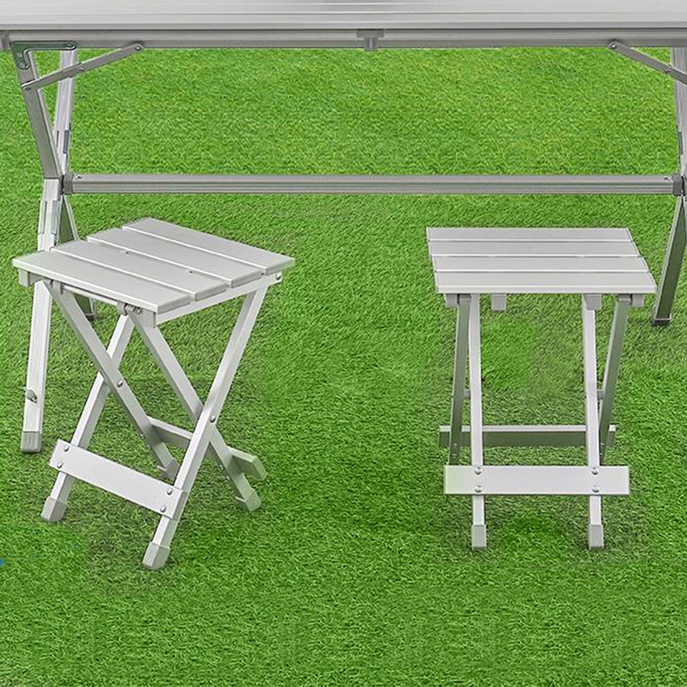 HomeBase SPRING Ghế đẩu dã ngoại có thể gấp được bằng Nhôm W29xH38xD25cm