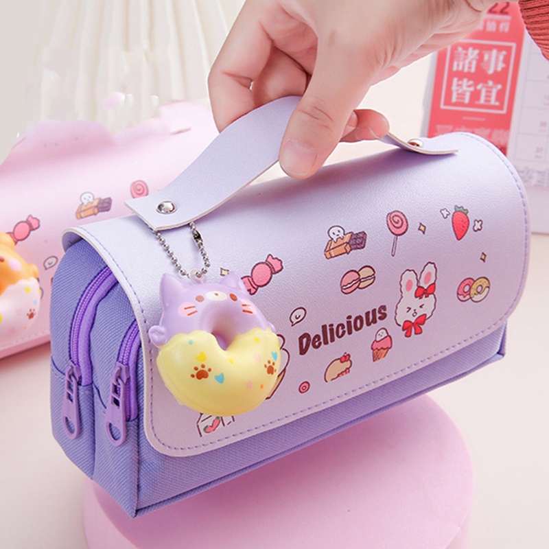 Tmdbyx Túi Đựng Bút Chì Đa Năng Họa Tiết Thú Cưng Hoạt Hình 3D Dễ Thương