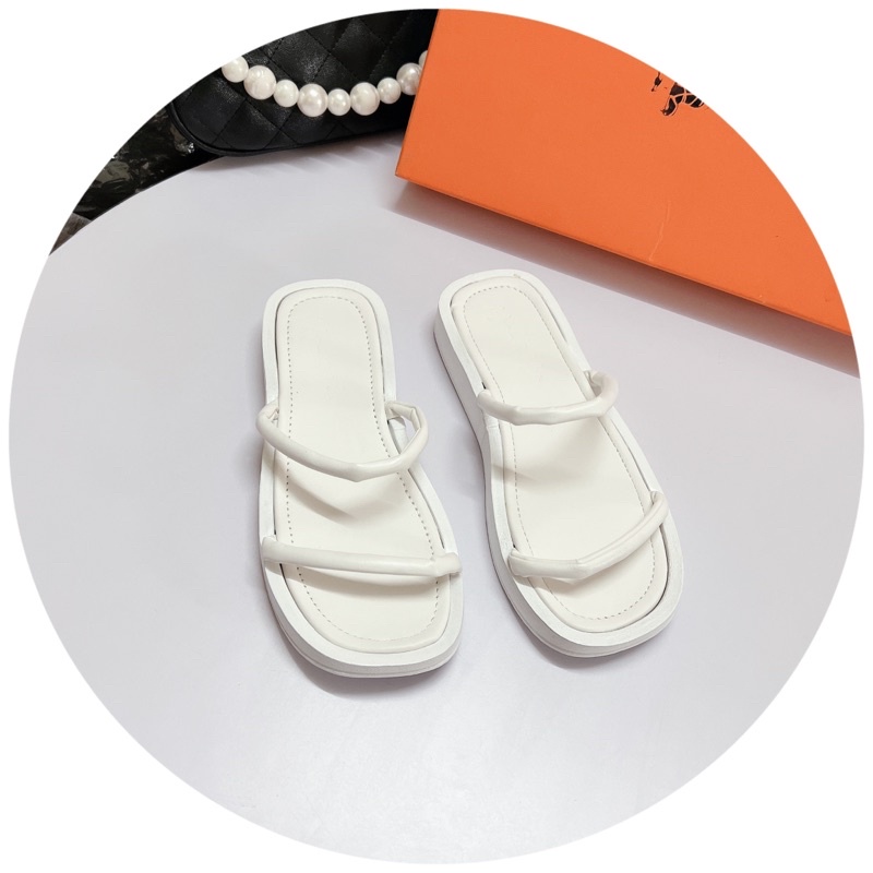 [GIÁ HUỶ DIỆT] Dép lê bánh mì 2 quai bún đế cao 2p đi êm