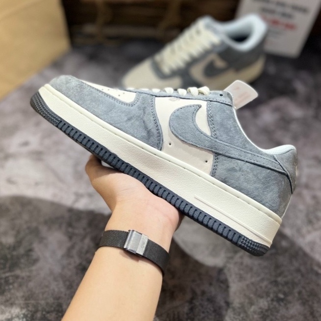 Giày Sneaker Af1 Grey Cream/Af1 Xám Da Lộn