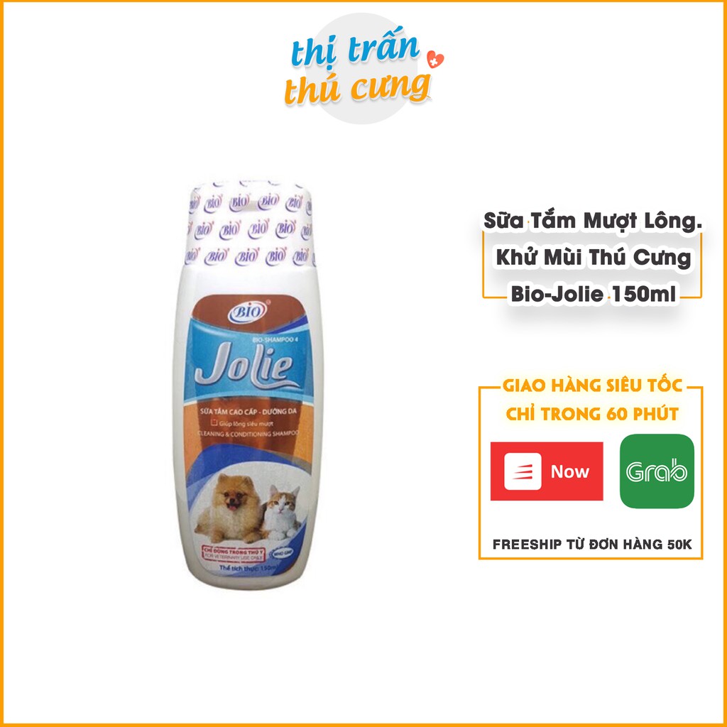 [Mã PET2405 giảm 10% đơn 250K] Sữa tắm Bio Jolie dưỡng lông, khử mùi hôi chó mèo 150ml