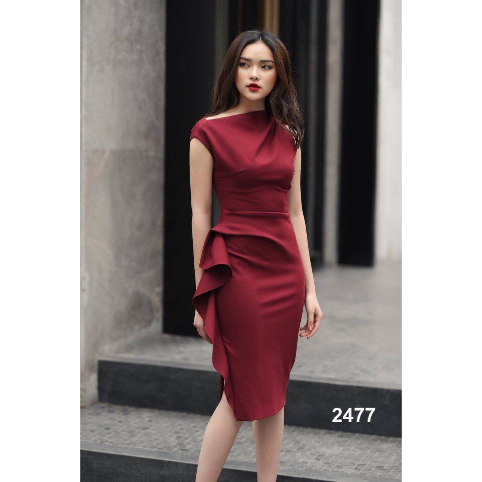 Đầm body đỏ đô