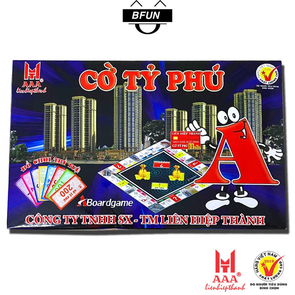 Bộ Cờ Tỷ Phú LIÊN HIỆP THÀNH - Bàn Cờ Tỷ Phú Bằng Giấy Cao Cấp, Boardgame, Đồ Chơi Trẻ Em BFUN