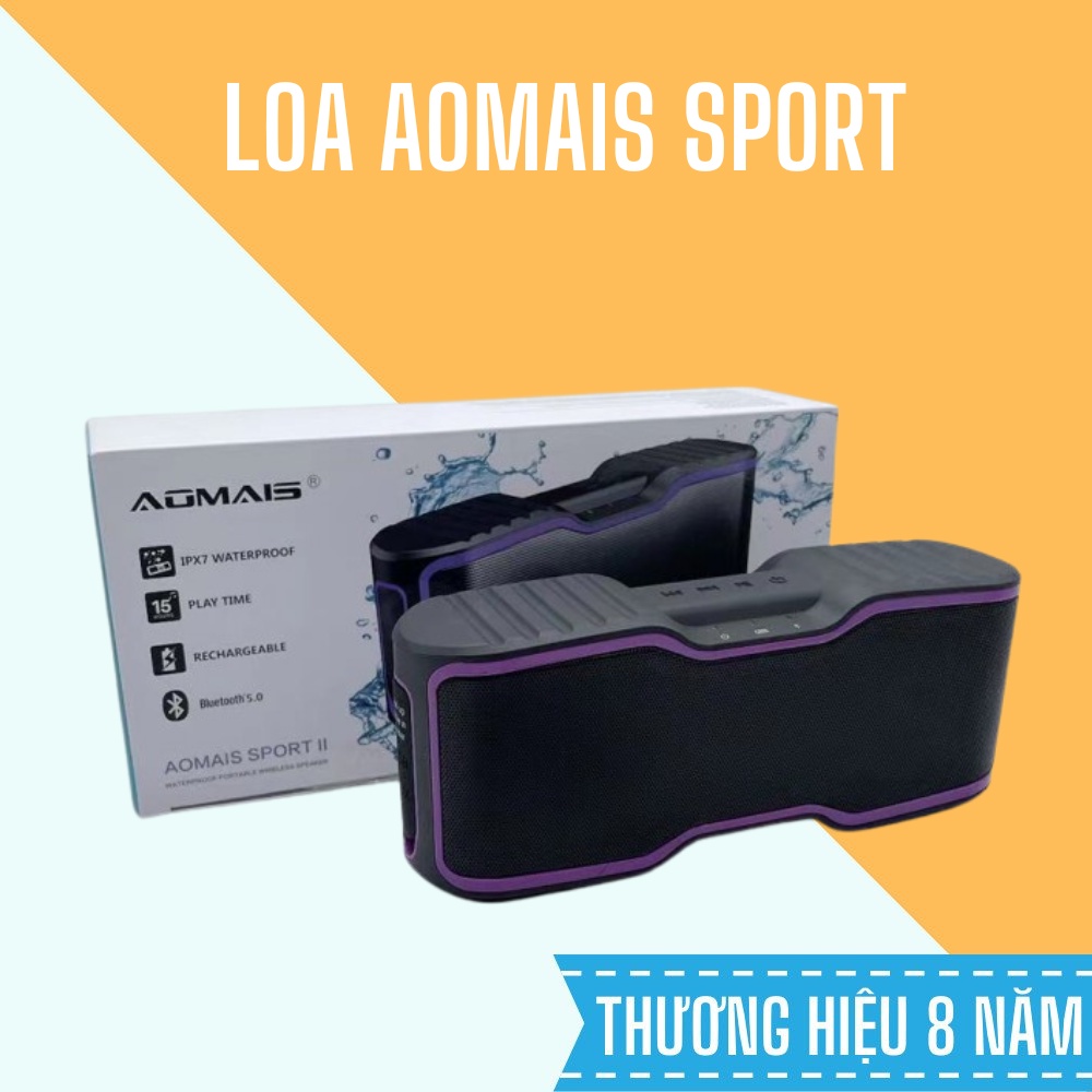 Loa bluetooth không thấm nước AOMAIS SPORT II Loa siêu trầm không dây công suất 20w phiên bản 5.0