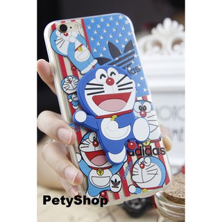 ốp iphone 5,6,6plus hình doreamon có chống lưng dễ thương