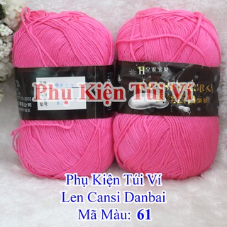 Len Cansi Mềm Mại Đan Móc (75k/1cuộn/125gr+-5%) 2mm