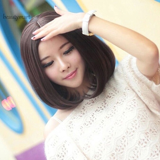 Bộ tóc giả ngắn thẳng thời trang dành cho nữ