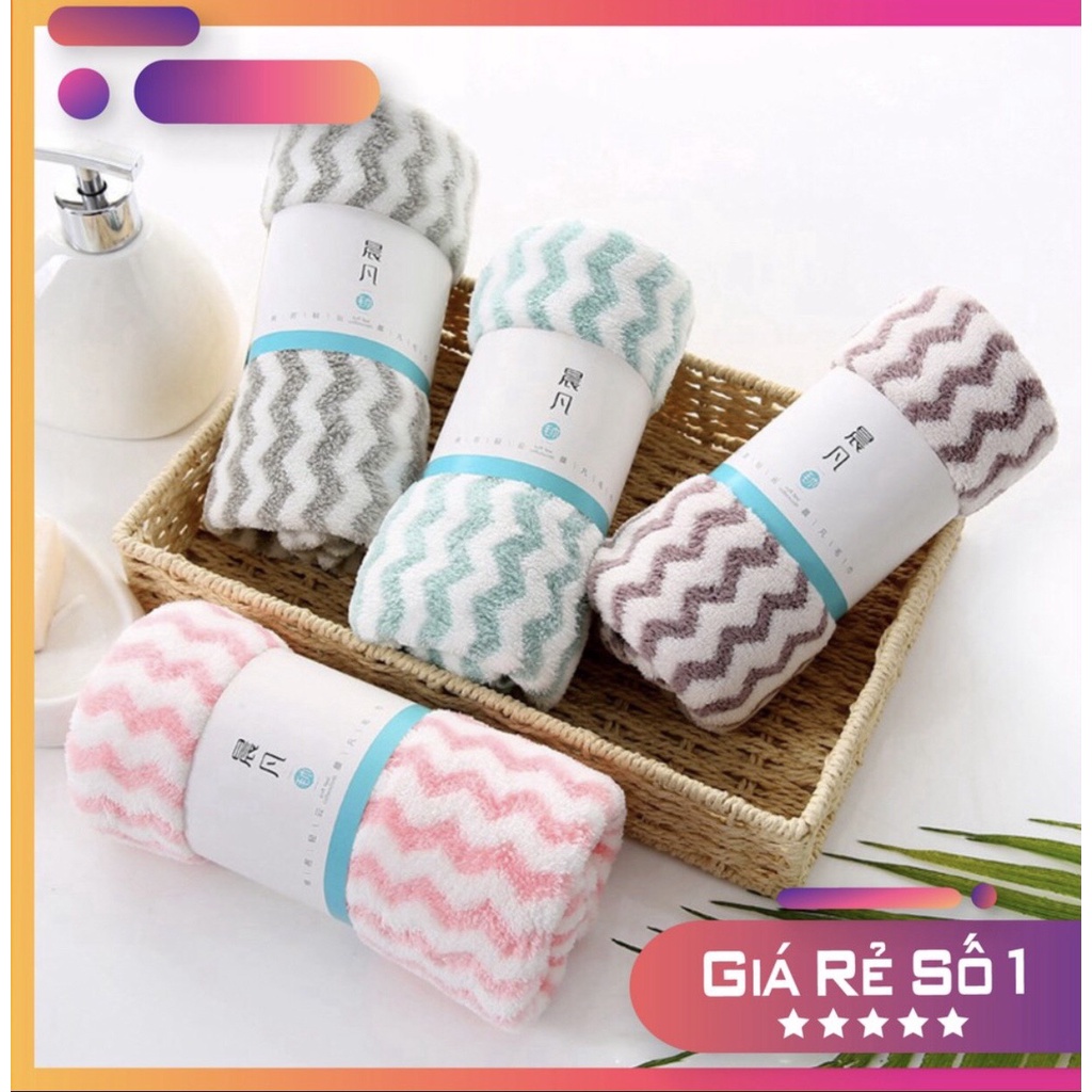 Khăn Mặt Hàn Quốc Siêu Mềm Mại Siêu Thấm Hút 50x30cm- Khăn Mặt Lông Cừu cotton