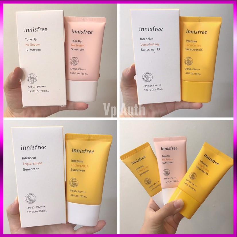 Kem chống nắng innisfree lâu trôi làm sáng da innisfree Intensive Triple Care Sunscreen SPF50+ Pa++++ 50ml