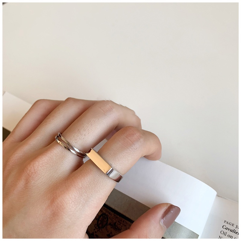 Nhẫn Đeo Tay Kim Loại Thiết Kế Đơn Giản Cho Nữ