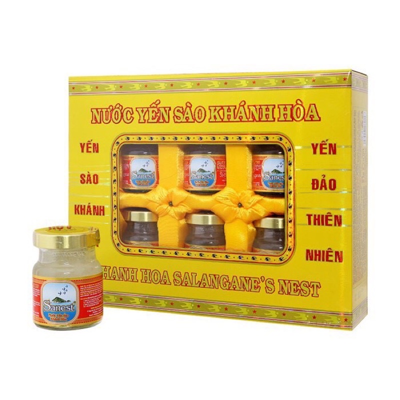 Yến Sanest Khánh Hòa hủ 70ml lốc 6 hủ có quai xách