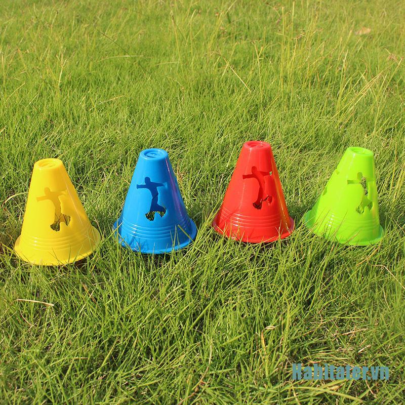 【Habitater】10Pcs Sport Football Soccer Rugby Training Cone Cylinder Outdoor Football Train