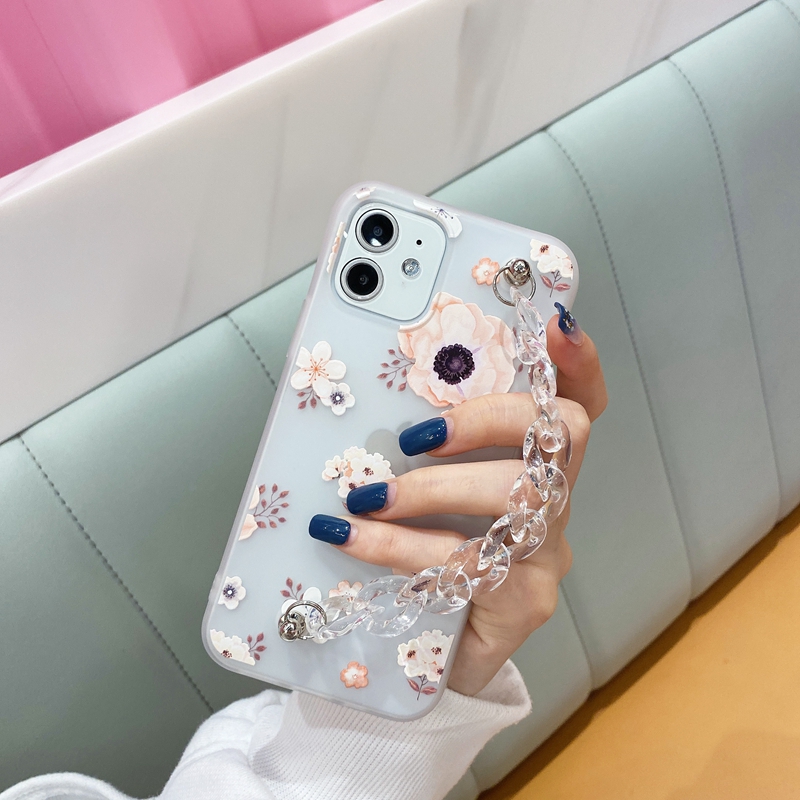 Crystal Bracelet Chain Back Cover Samsung Galaxy S20FE S20 Ultra Note 20 S20+ Flower Phone Case With Strap Soft Case | BigBuy360 - bigbuy360.vn