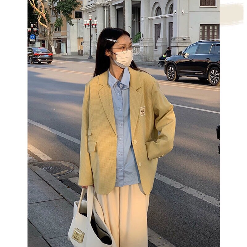 Áo blazer nâu tây 2 lớp phong cách Hàn quốc-Áo vest nâu sang chảnh | BigBuy360 - bigbuy360.vn