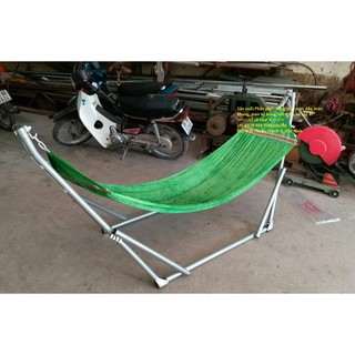 (GIÁ TẠI XƯỞNG) Võng Xếp Sài Gòn Khung Thép Sơn Tĩnh Điện Phi 32 Size Người Lớn Tải trọng 250kg
